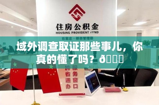安溪域外调查取证那些事儿，你真的懂了吗？😎