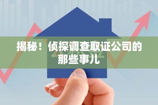 安溪揭秘！侦探调查取证公司的那些事儿