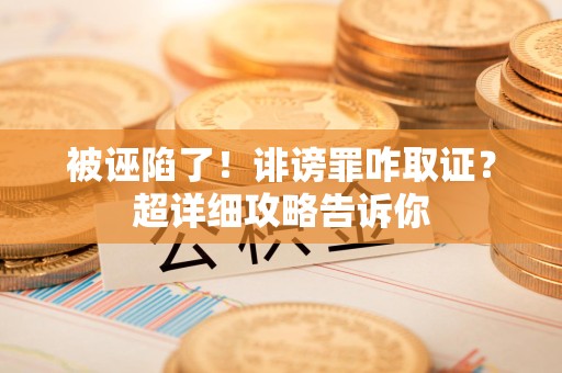 安溪被诬陷了！诽谤罪咋取证？超详细攻略告诉你