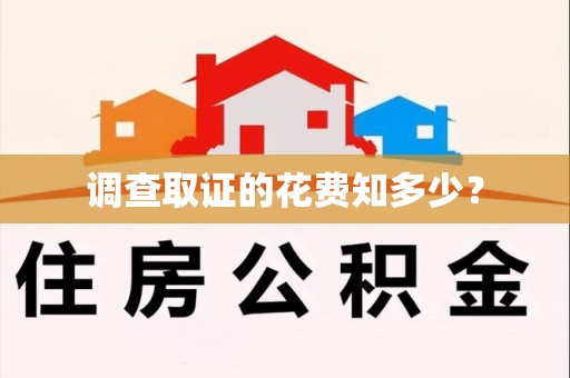 安溪调查取证的花费知多少？